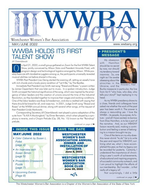WWBA May/June 2022 Newsletter