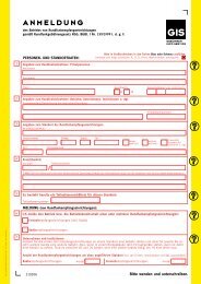 ANMELDUNG - bei der GIS