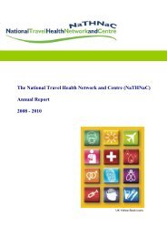 (NaTHNaC) Annual Report 2008 - National Travel Health Network ...