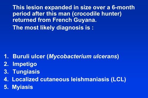 Dermatologie du voyageur - Infectiologie