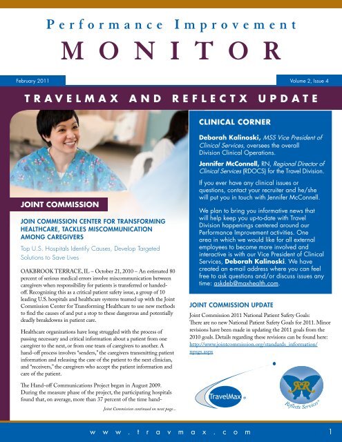 Performance Improvement MONITOR ... - Reflectx Staffing