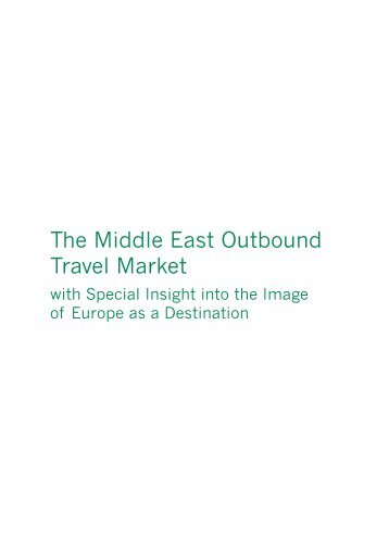 The Middle East Outbound Travel Market - World Tourism ...