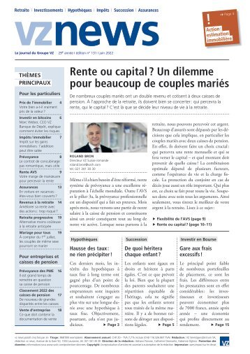 vz news, Suisse français, juni 2022, édition 131