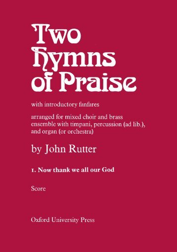 John Rutter - Now thank we all our God