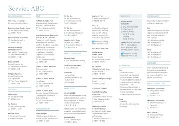 Service-ABC aus dem Lockbuch Binzer Bucht Sommer 2022 