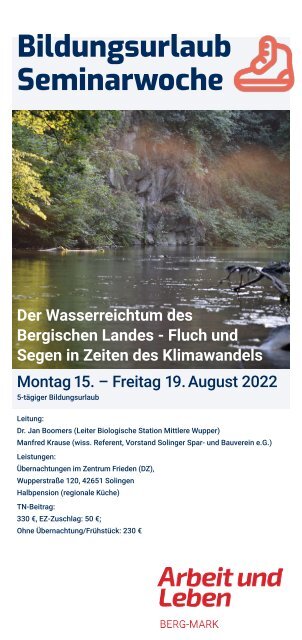 Der Wasserreichtum des Bergischen Landes - Fluch und Segen in Zeiten des Klimawandels