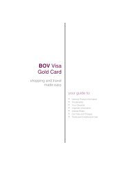 BOV Visa Gold Card - Bank of Valletta