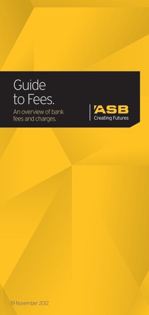 Guide to Fees. - ASB