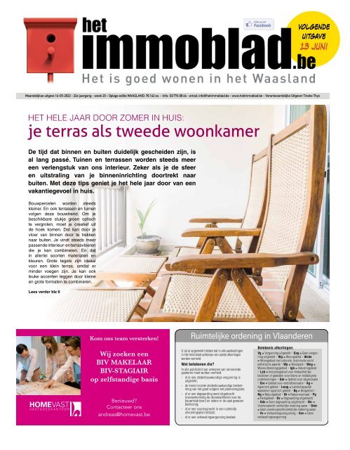 Het Immoblad van  mei 2022