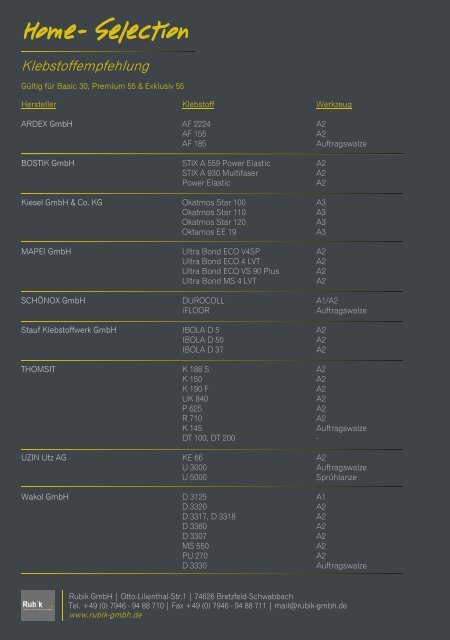 Home Selection_Klebstoffempfehlung_kurz