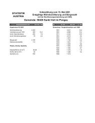 STATISTIK AUSTRIA Gemeinde: 50420 Sankt ... - St. Veit im Pongau