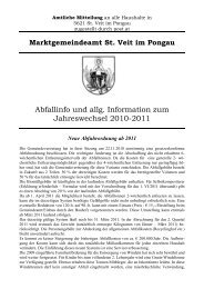 Neue Abfuhrordnung ab 2011 - St. Veit im Pongau - Salzburg.at