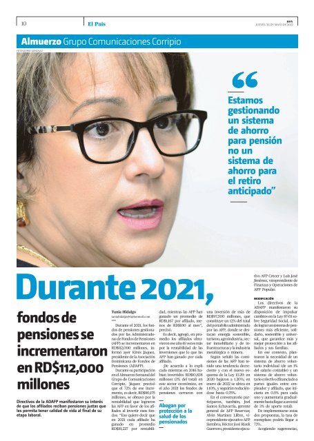 Edición impresa, jueves 26 de mayo de 2022