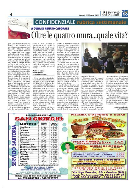 Giornale dei Navigli n. 21 - 27 maggio 2022