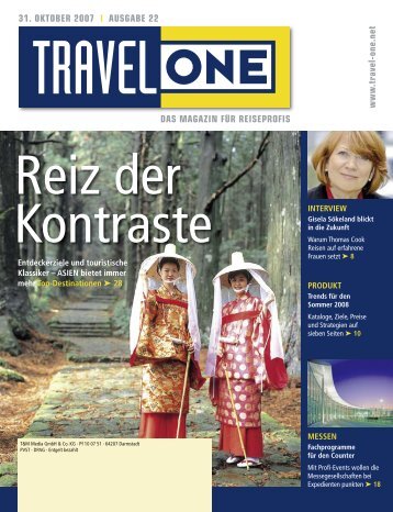 DAS MAGAZIN FÜR REISEPROFIS 31. OKTOBER ... - Travel-One