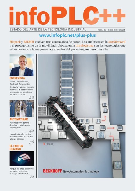 INFOPLC++ MAGAZINE #27  | Hispack & BIEMH 2022: motion y analíticas para la intralogística y machinetool