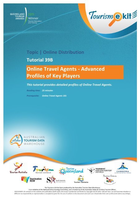 Online Travel Agents -‐ Advanced Profiles of Key Players - Tourism NT