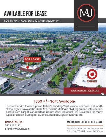 605 SE 164th Ave Suite 104 - For Lease Mktg 05-26-22