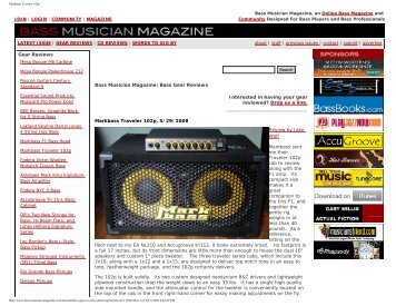 Bass Musician Magazine, an Online Bass Magazine - Markbass