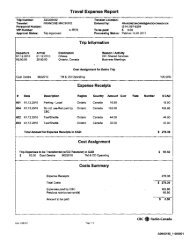 Travel Expense Report - CBC/Radio-Canada