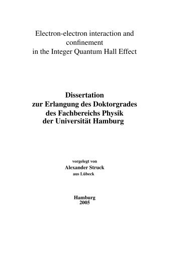 Part I Electrons in a quantizing magnetic field - Fachbereich Physik ...