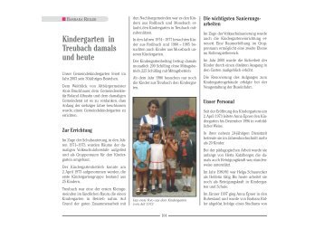 Kindergarten in Treubach damals und heute