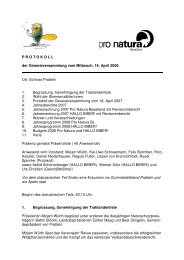 Protokoll der Generalversammlung vom 16. April 2008 - Pro Natura ...