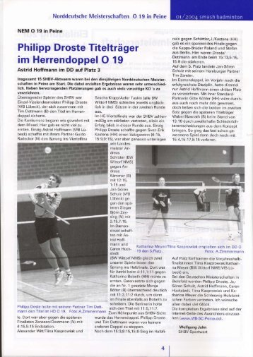 Philipp Droste Titelträger im Herrendoppel O 19 - SHBV