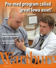 Pre-med program called 'great Iowa asset' - Wartburg College