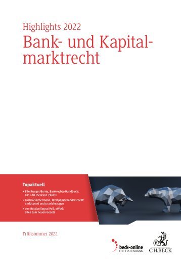 Bank- und Kapitalmarktrecht 2022