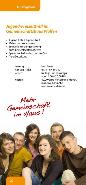 programm 2 0 1 0 / 2 0 1 1 - Gemeinschaftshaus Wulfen