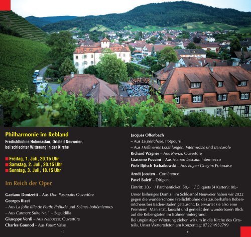Philharmonie Baden-Baden | Klassik-Sommer 2022