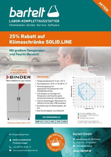 Klimaschränke SOLID.LINE von BINDER