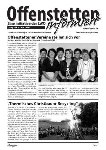 Ausgabe 5 – Juli 2009 - offenstetten informiert