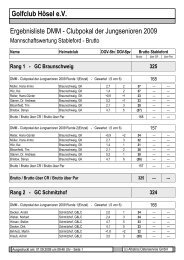 Golfclub Hösel eV - Jungsenioren Clubpokal