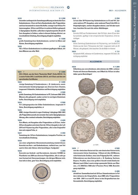 175. Auktion Numismatik