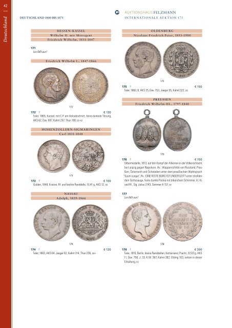 175. Auktion Numismatik