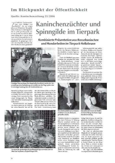 Geschäftsbericht 2006 - Tierpark Hellabrunn