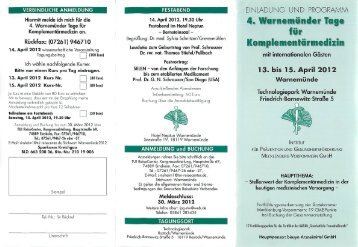 Programm (Flyer) - Hämatologie und Onkologie Rostock