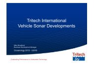 Tritech International Vehicle Sonar Developments - Oceanology ...