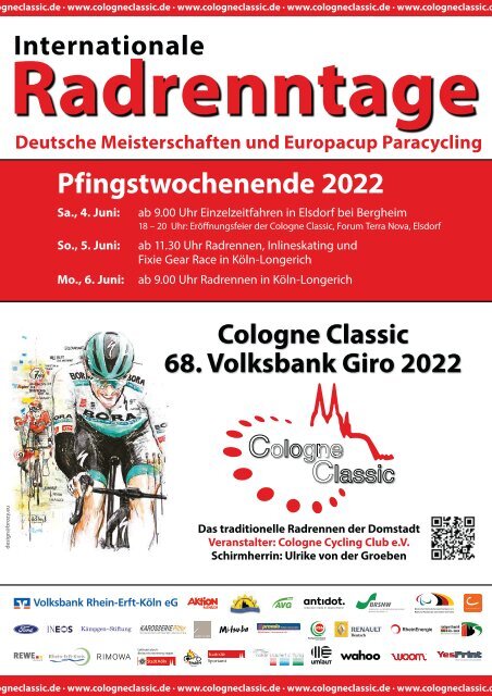 Programmheft Internationale Radrenntage - Cologne Classic 2022