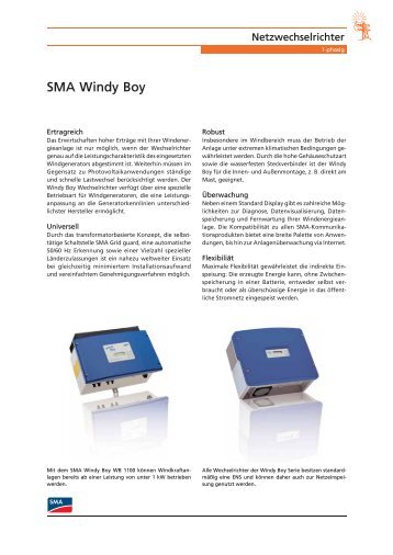 SMA Windy Boy - Tritec