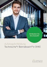 Aufstiegsfortbildung Technische*r Betriebswirt*in (IHK)