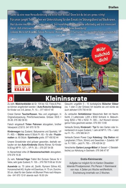 Aktuell Obwalden | KW22 | 2. Juni 2022