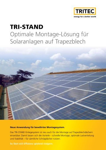 TRI-STAND auf Trapezblech - Tritec