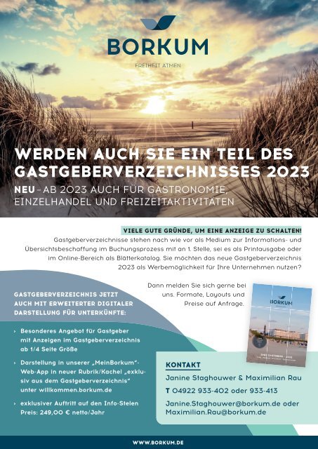  Juni-Ausgabe 2022 / Borkum-Aktuell - Das Inselmagazin