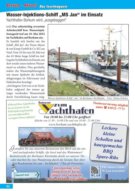  Juni-Ausgabe 2022 / Borkum-Aktuell - Das Inselmagazin