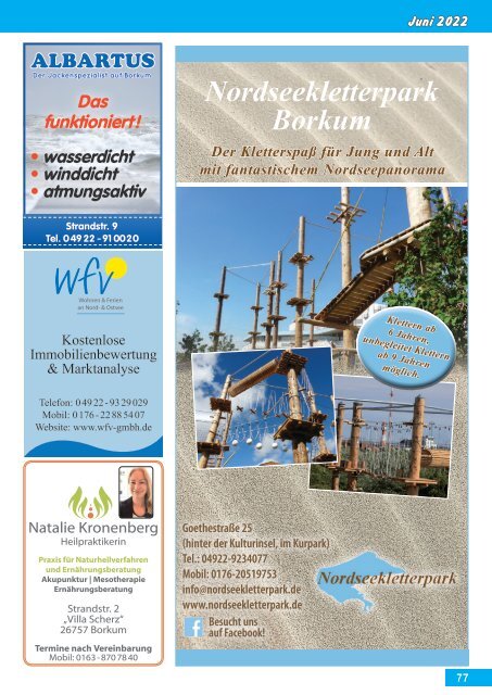  Juni-Ausgabe 2022 / Borkum-Aktuell - Das Inselmagazin