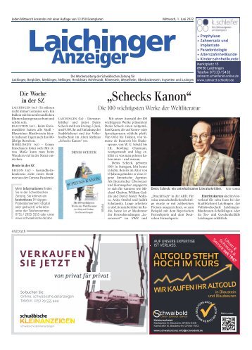 Laichinger Anzeiger 01.06.2022