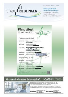 Amtliches Mitteilungsblatt Riedlingen 01.06.2022